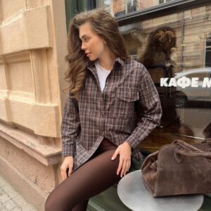 PLAID SHIRT IN BROWN